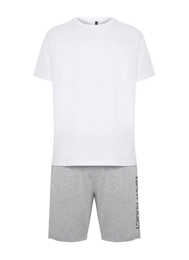trendyol - White Printed Pajamas Set - Image 1