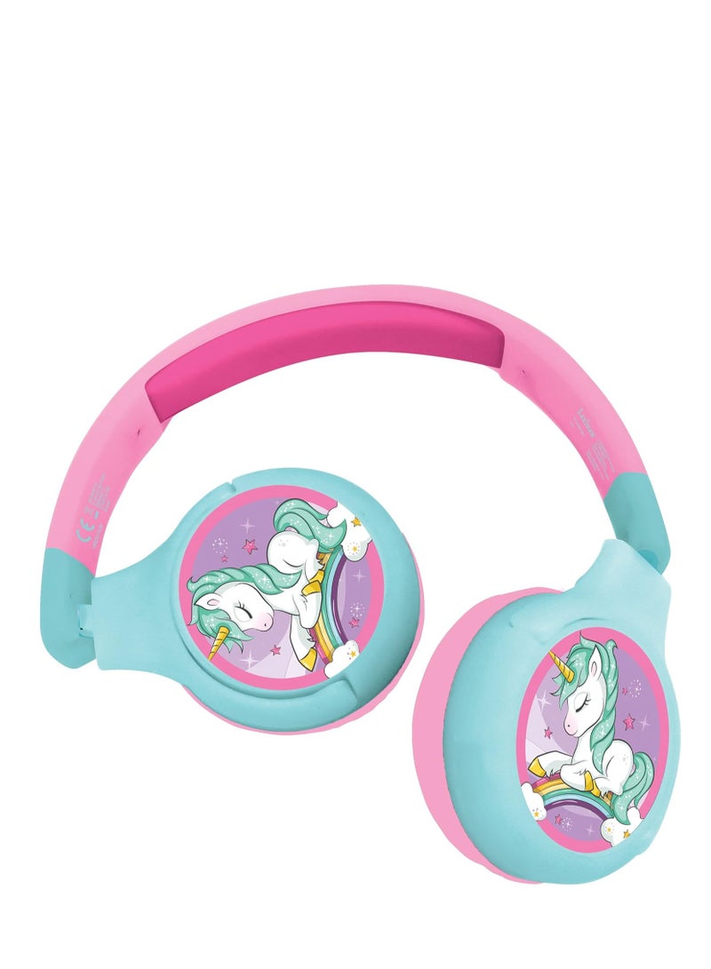 Lexibook Unicorn 2in1 BT & Wired Comfort Foldable Headphone - Image 1