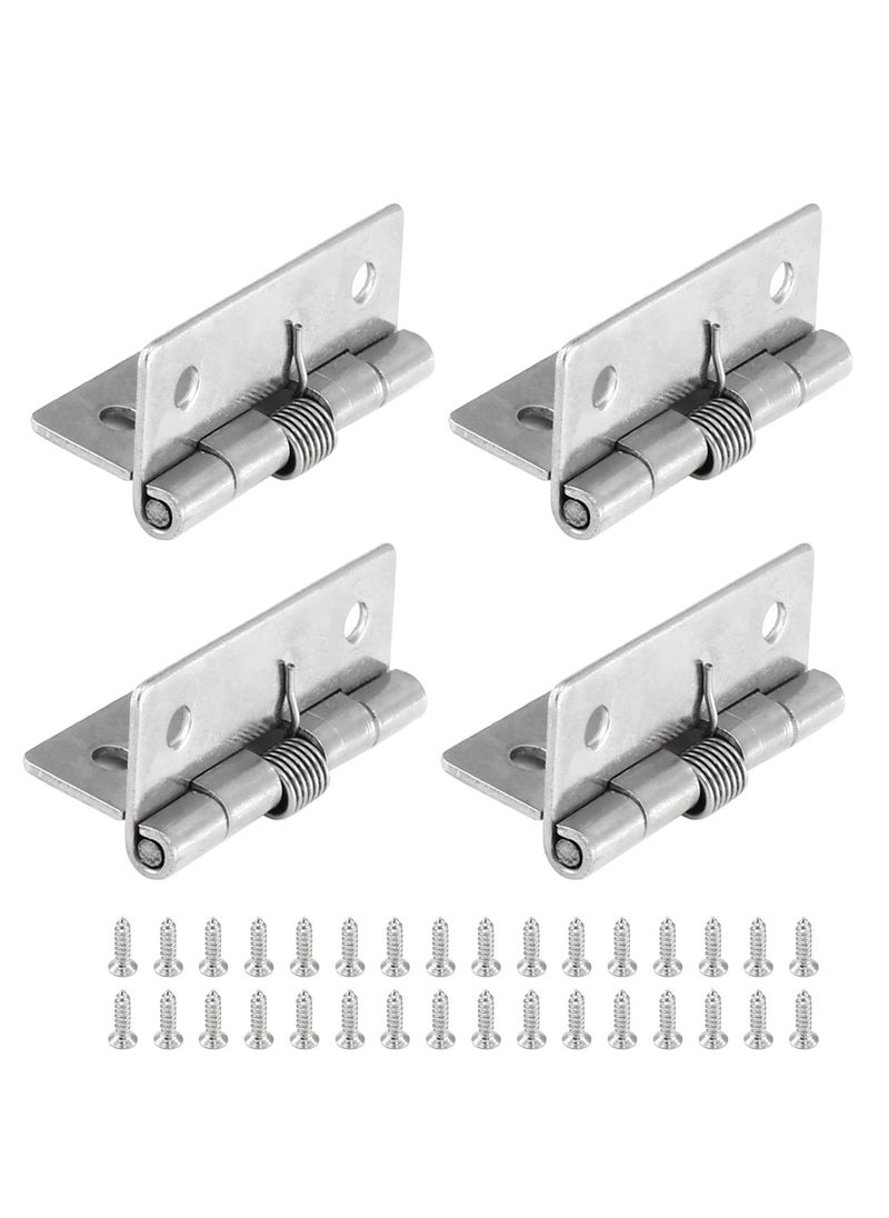 Excefore - Self Closing Door Hinges 2 Inch Set of 4 Spring Hinge Automatic Door Closer Hinge Soft Auto Close Door Hinges for Home - Image 1