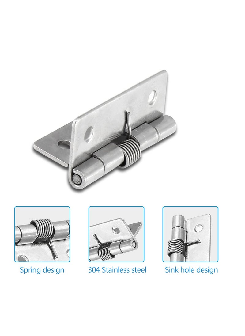 Excefore Self Closing Door Hinges 2 Inch Set of 4 Spring Hinge Automatic Door Closer Hinge Soft Auto Close Door Hinges for Home  - Image 2