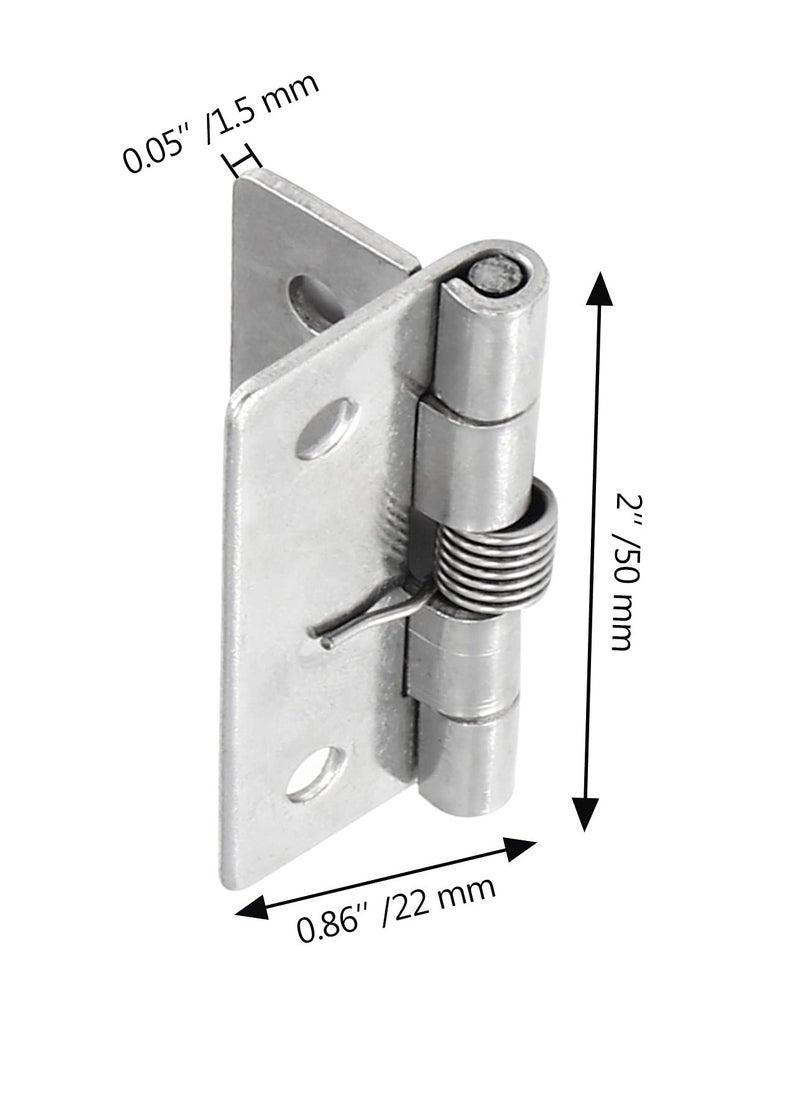 Excefore Self Closing Door Hinges 2 Inch Set of 4 Spring Hinge Automatic Door Closer Hinge Soft Auto Close Door Hinges for Home  - Image 5