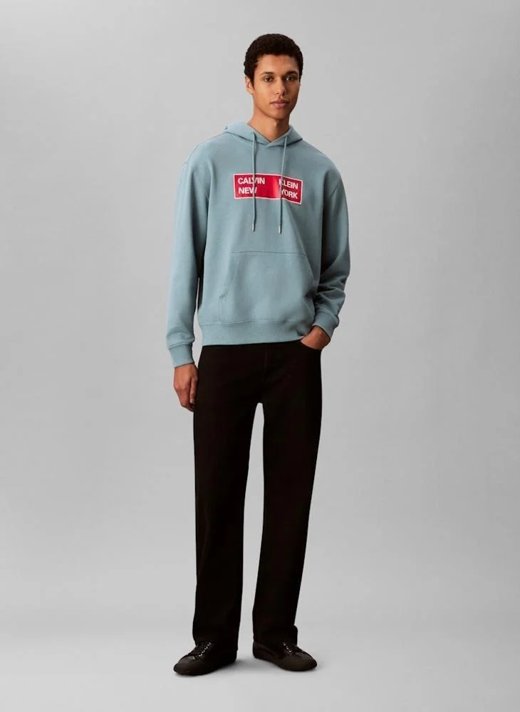 Calvin Klein Jeans Green 350 Terry Graphic Crew Neck Sweatshirt for Men | Best Price UAE