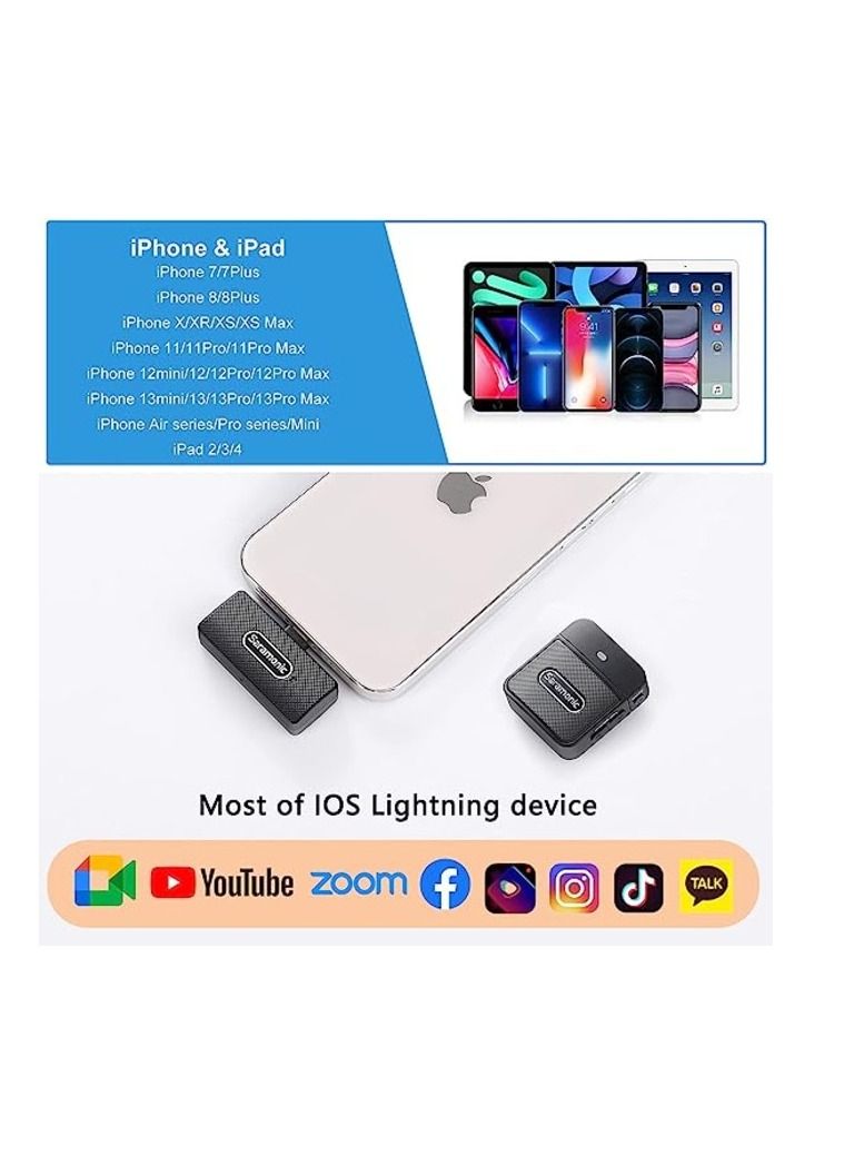 Saramonic Blink100 B3 Compact Digital Wireless Clip-On Microphone System with Lightning Connector for content creators - Image 2