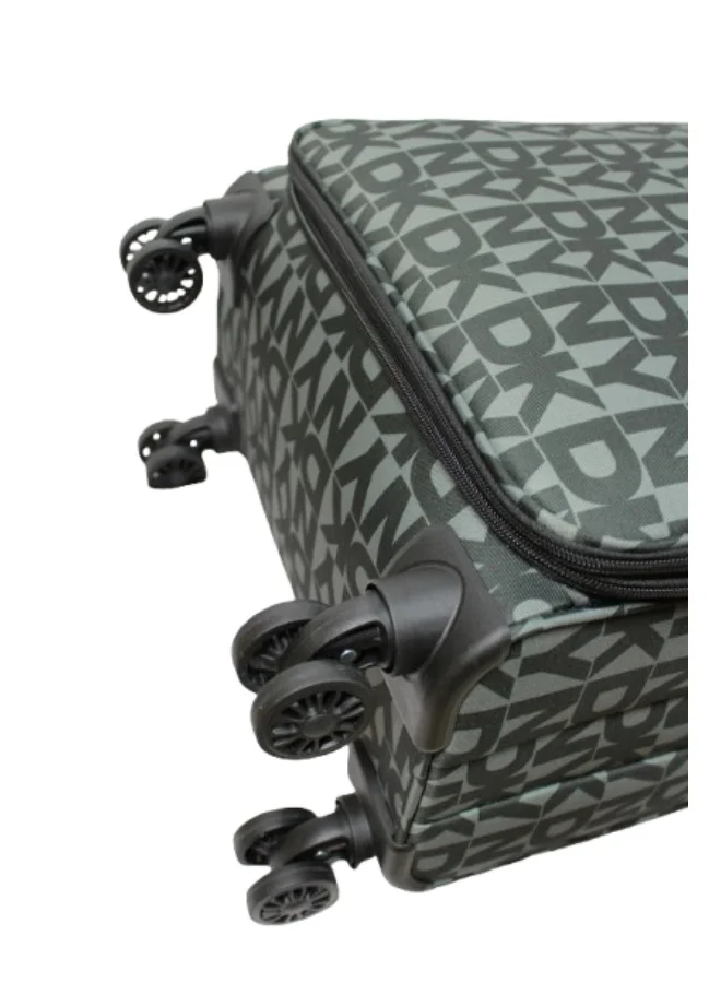DKNY Black DKNY New Era Softside Luggage on Wheels for Unisex | Ultra Lightweight ABS on with Spinner Wheels 4 Color Black for Women | Best Price UAE