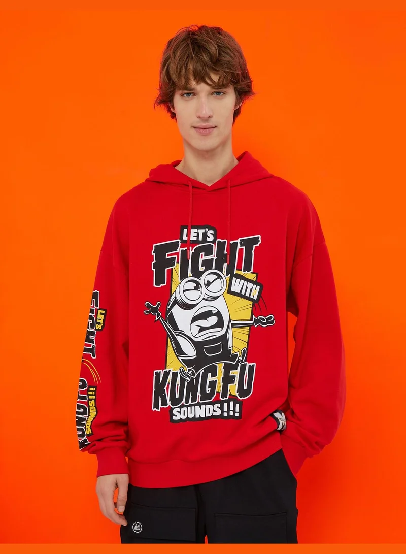 كوتون Minions Oversized Hoodie Licensed Printed