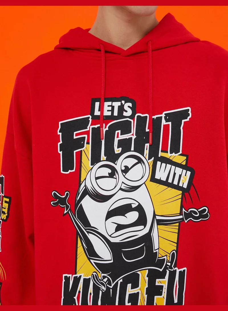 كوتون Minions Oversized Hoodie Licensed Printed