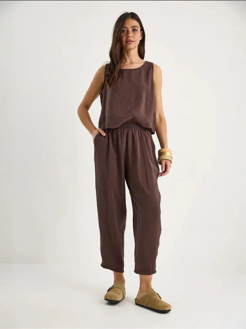 Others - invalid brand LUCCI Sleeveless Crew Neck Tunic and Wide Leg Pants Set
