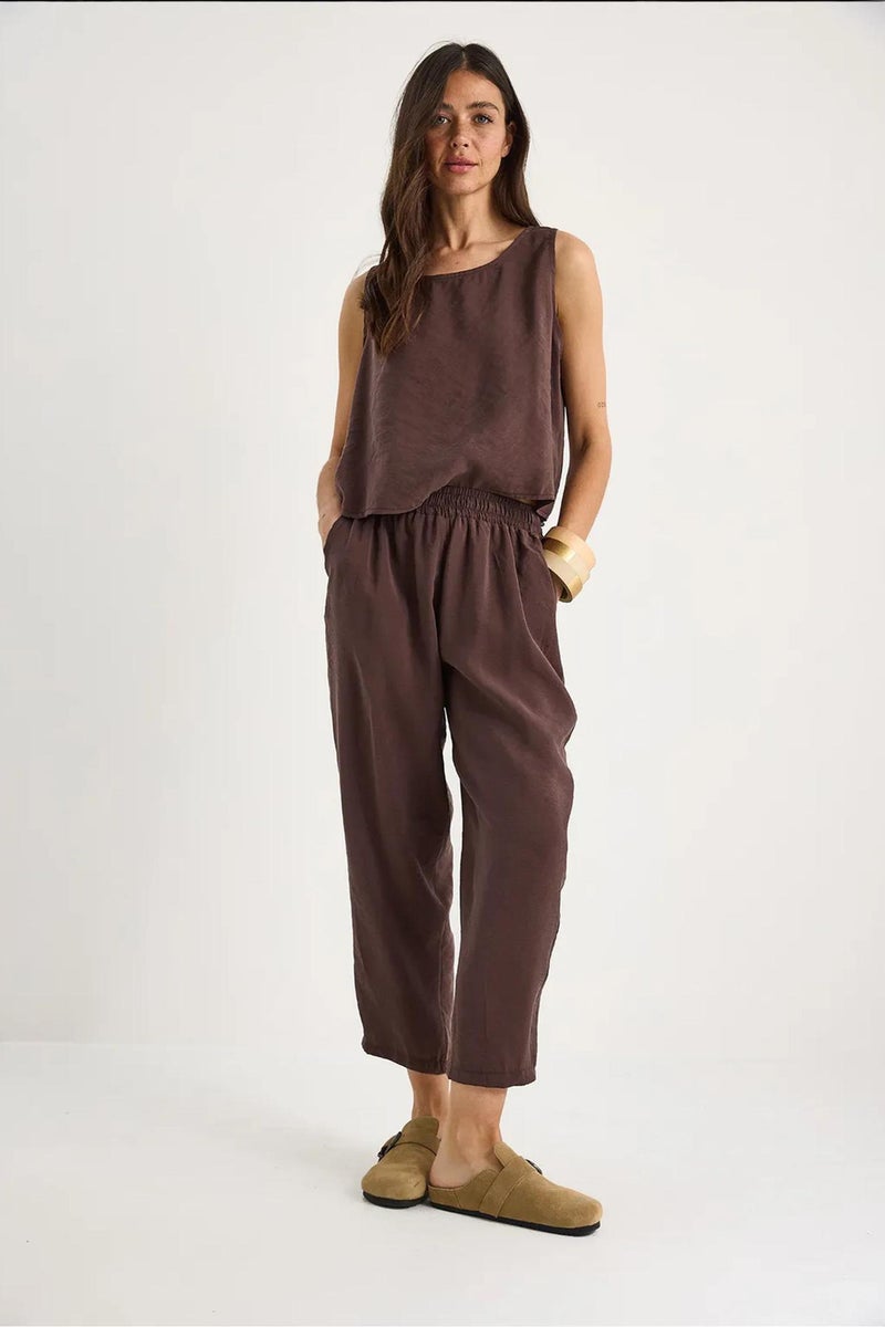 Bianco Lucci LUCCI Sleeveless Crew Neck Blouse and Carrof Fıt Pants Set - Image 3