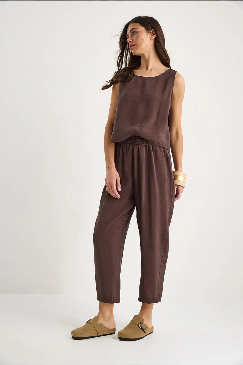 Bianco Lucci LUCCI Sleeveless Crew Neck Blouse and Carrof Fıt Pants Set - Image 4