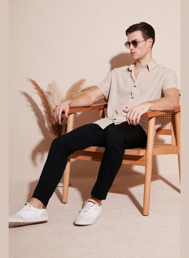 Buratti  Buratti Cotton Blend Short Sleeve Regular Fit Shirt Men's SHIRT CF23S113139 for Men | Best Price UAE