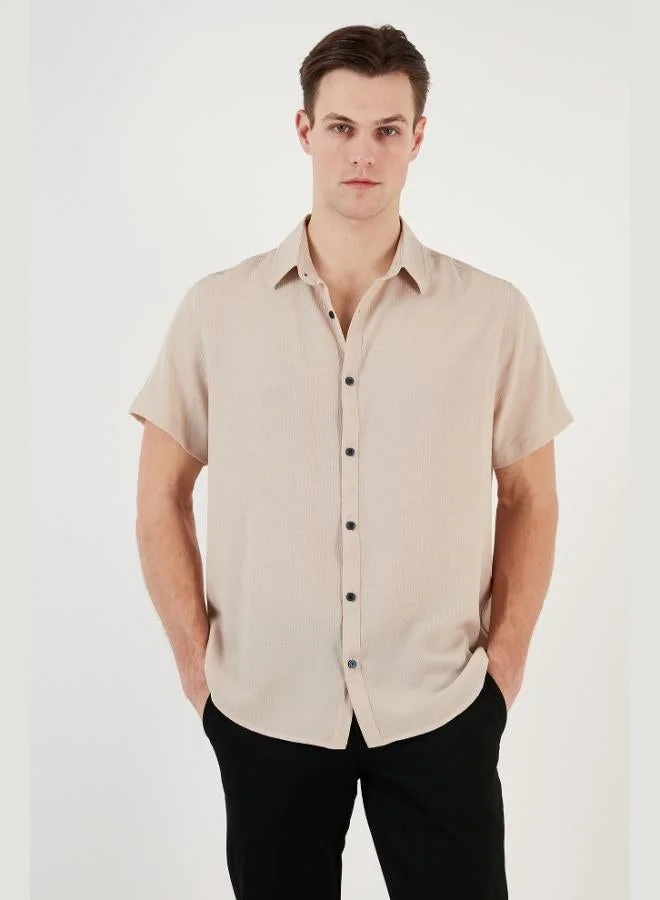 Buratti Cotton Blend Short Sleeve Regular Fit Shirt Men's SHIRT CF23S113139