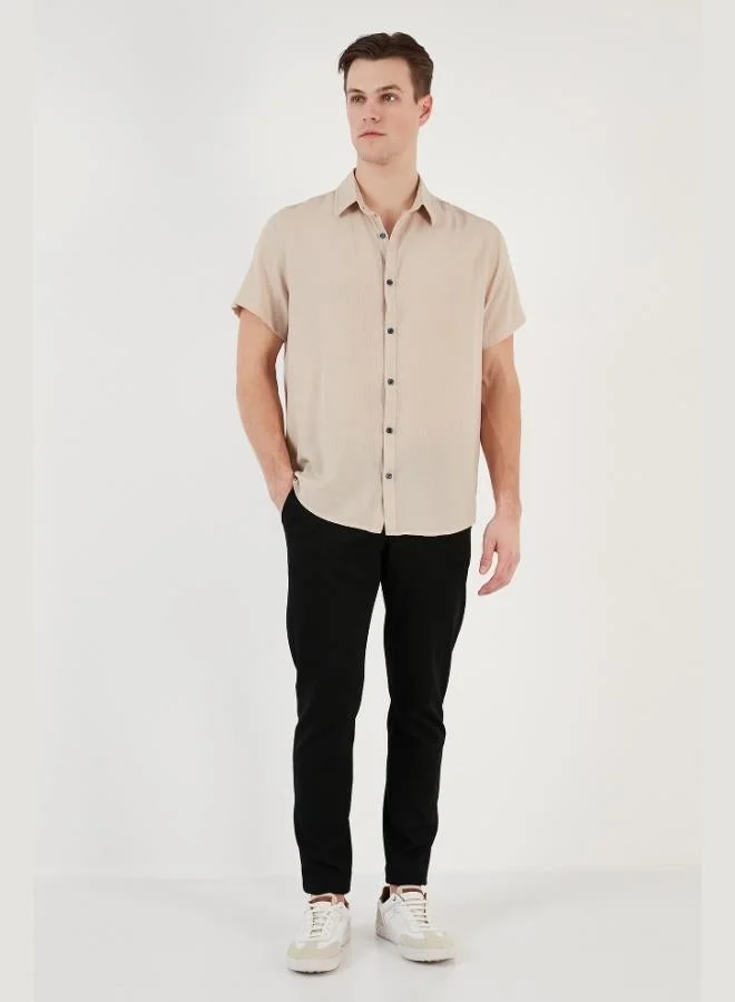 Buratti  Buratti Cotton Blend Short Sleeve Regular Fit Shirt Men's SHIRT CF23S113139 for Men | Best Price UAE