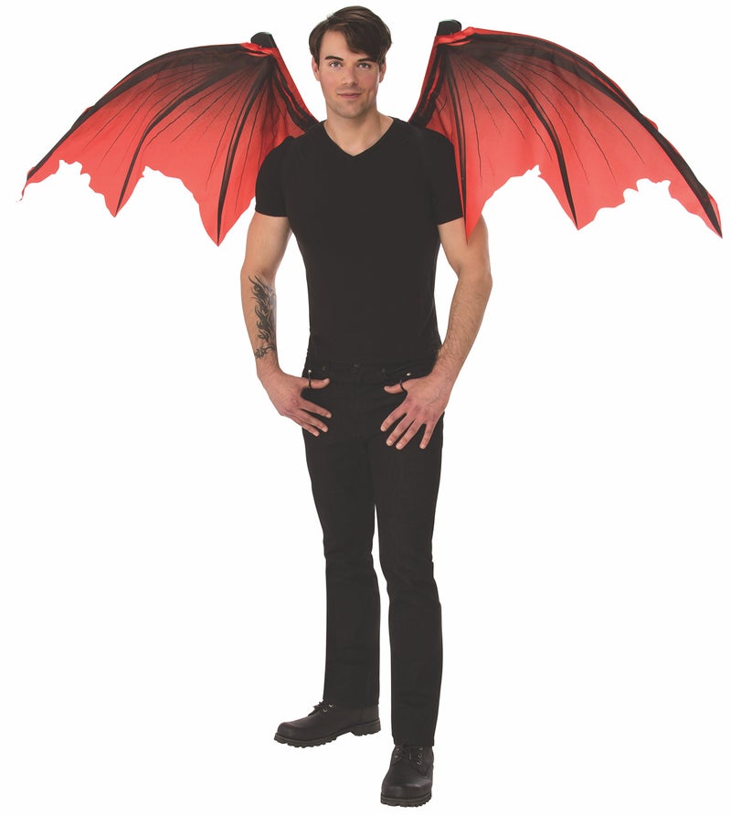 Rubies Unisex Adult Mechanical Costume Wings Red Devil One Size