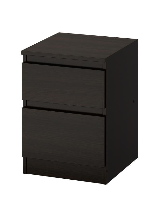 زبون خزانة ذات درجين، أسود-بني، 35×49 سم - Image 1