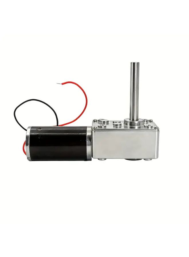 12V DC Worm Gear Motor Adjustable Speed 7rpm Heavy Duty Self Locking 51mm Shaft - Image 5