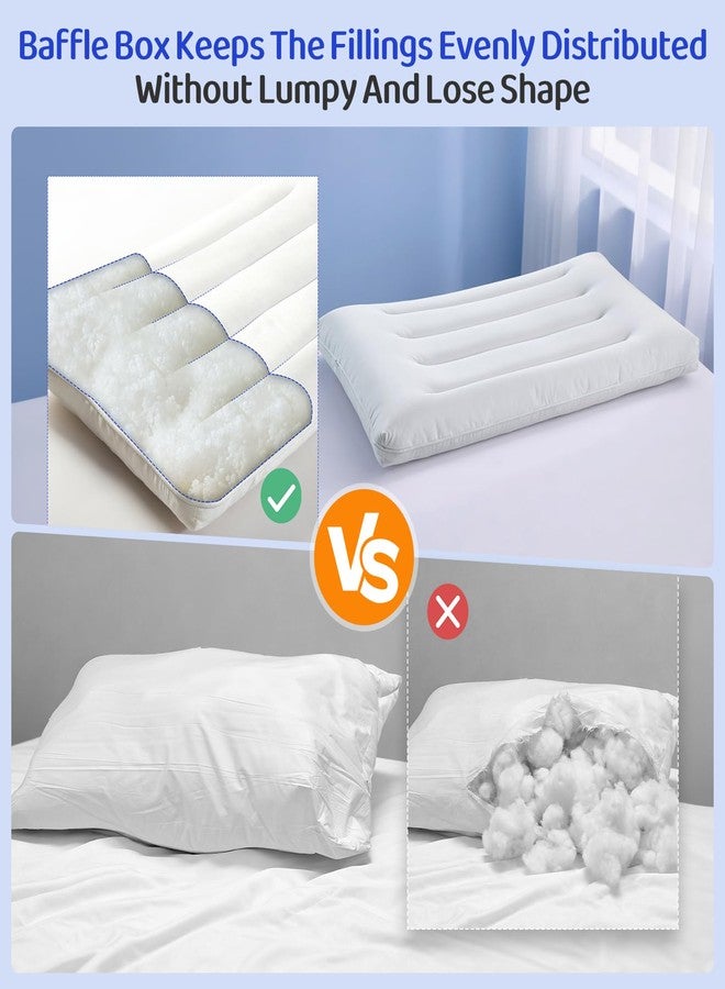LOFE Flat Pillow - Ultra Thin & Adjustable Low Pillow for Side Back Stomach Sleepers, Relief Neck & Shoulder Pain, Customizable Support with Baffle Box Design to Hold Shape, Cotton Cover as Insert - Image 5