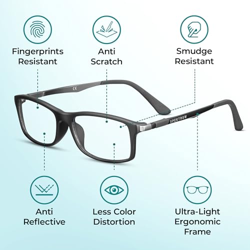 Prospek Blue Light Glasses for Woman and Men – Superior 99% HARMFUL Blue Light Blocking Computer Glasses, DYNAMIC Anti-Glare Bluelight Reading Glasses, Regular, No Magnification - Image 3