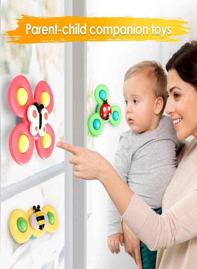 3PCS Suction Cup Spinner Toys for Your Lovable Kids, Sensory Toys Birthday Baby Gifts for Toddlers, Boys Spinning Toys,Toys for Toddlers  Birthday Baby Gifts For Your Lovely Kids