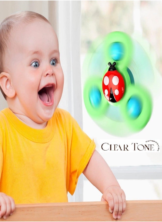 صوت واضح 3 قطع ألعاب دوارة لأكواب الشفط لأطفالك المحبوبين، ألعاب حسية هدايا عيد ميلاد للأطفال الصغار، ألعاب دوارة للأولاد، ألعاب للأطفال الصغار هدايا عيد ميلاد لأطفالك المحبوبين  - Image 3