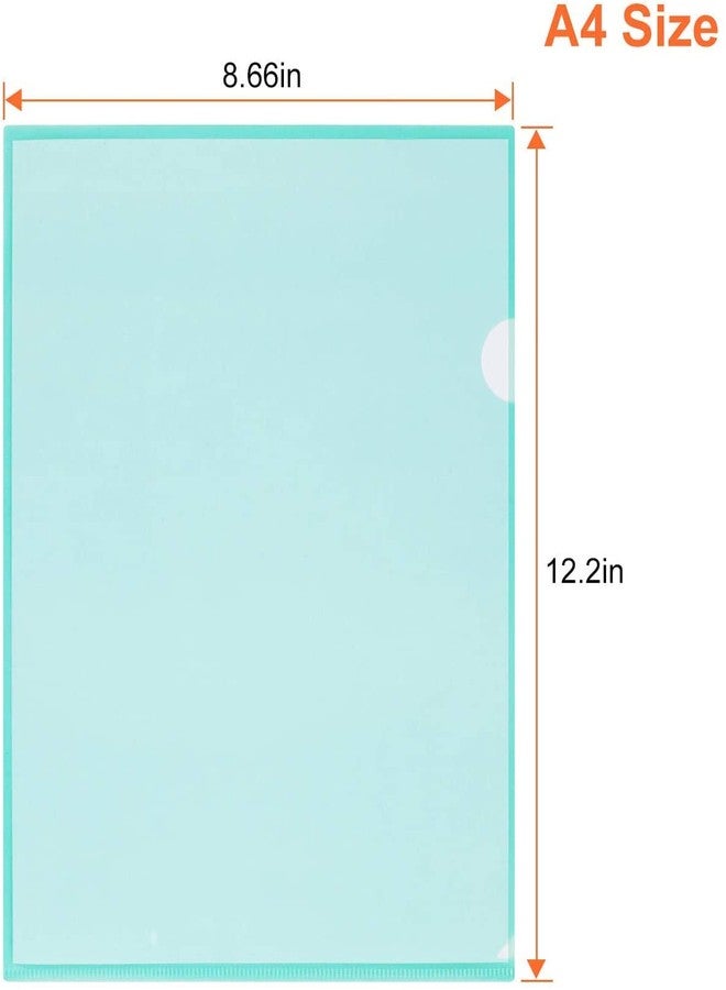 Shining Zon L-Type Transparent Clear Documents Sleeve Project Paper Folders Organizer Important Certificate My Clear Folder (Pack of 20 A4 Size Paper-140 Micron) - Image 2