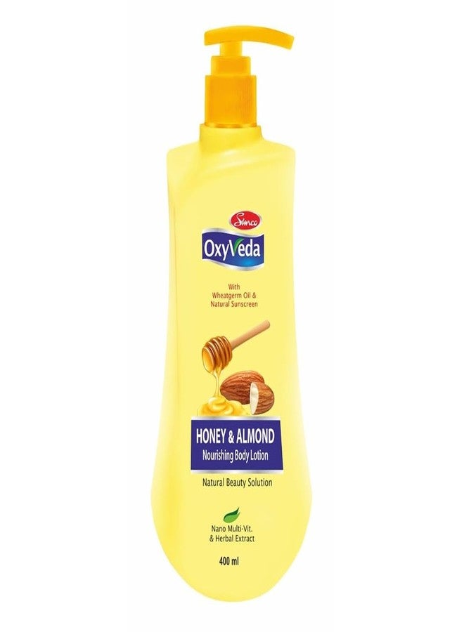 سيمكو لوشن الجسم المغذي بالعسل واللوز من سيمكو أوكسيفيدا، 400 مل | لوشن مغذي للجسم بزيت العسل واللوز | لوشن مرطب للجسم لبشرة ناعمة وصحية - Image 1