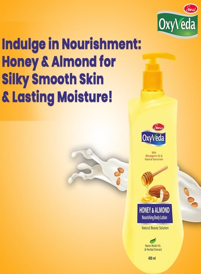 سيمكو لوشن الجسم المغذي بالعسل واللوز من سيمكو أوكسيفيدا، 400 مل | لوشن مغذي للجسم بزيت العسل واللوز | لوشن مرطب للجسم لبشرة ناعمة وصحية - Image 3