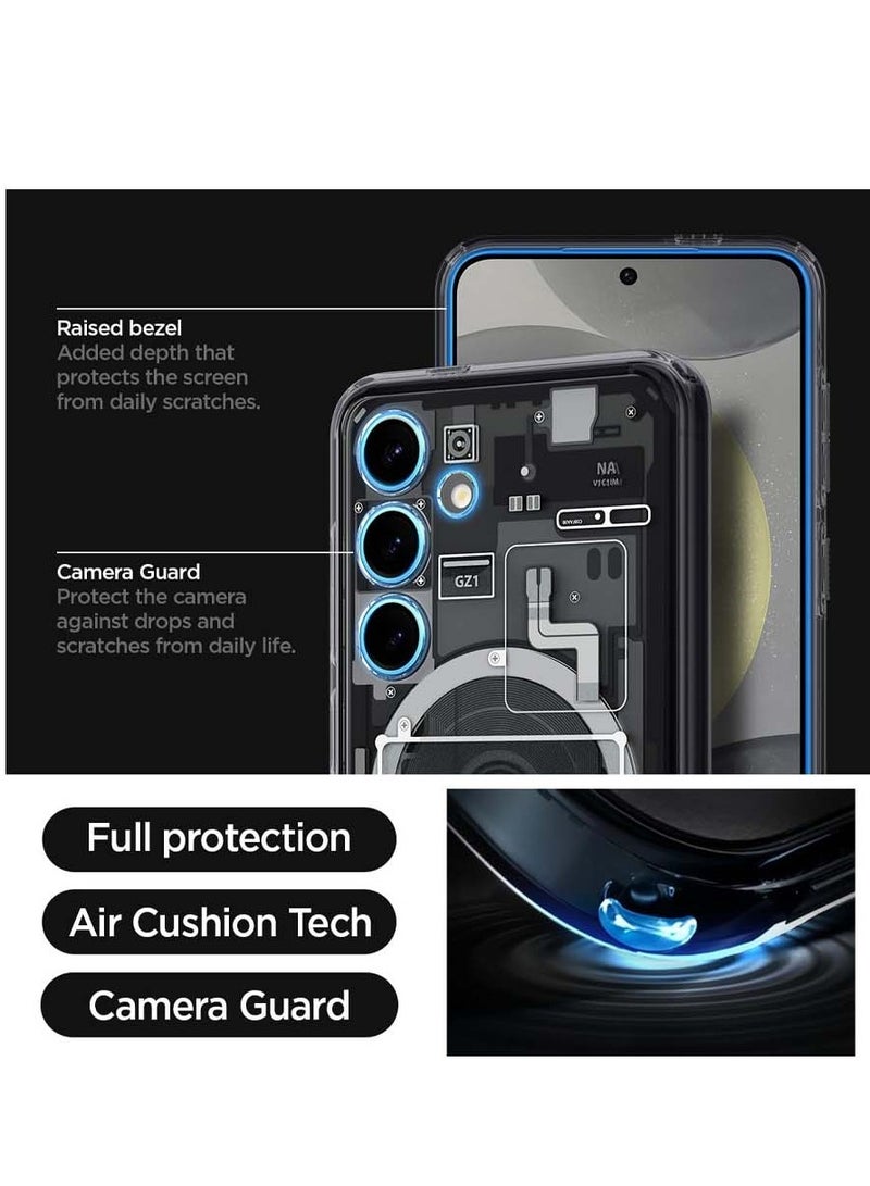 Techie حافظة سامسونج جالاكسي S24 ماج سيف – سبجن ألترا هايبرد زيرو وان ماج فيت مع حلقة معدنية – تصميم رفيع ومتين – متوافقة مع الشحن اللاسلكي وملحقات ماج سيف – أسود - Image 2