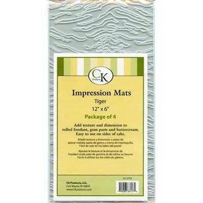 CK Products Fondant Impression Mat Tiger Package of 4