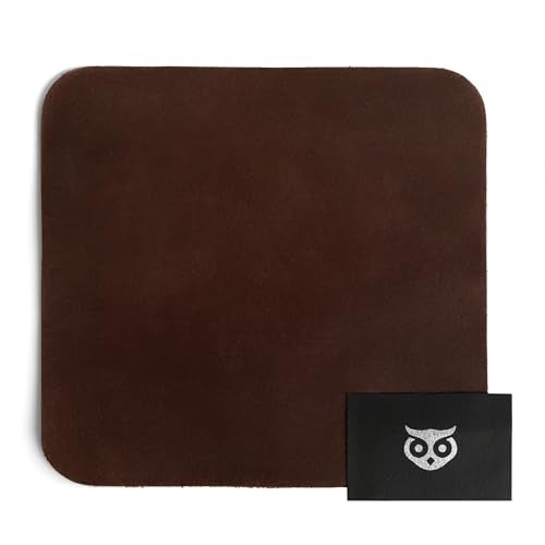 Hide & Drink Genuine Leather Mouse Pad, Anti Slip Leather Mousepad for Gaming, for Apple Magic Mouse & PC, Ergonomic Non Slip Base, Brown & Black Large Mat Pads for Desk, Computer Mousepads for Men - Image 5