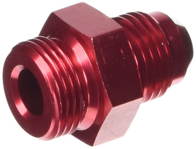 EDELBROCK 8087 Blue Anodized Aluminum Carburetor Inlet Fitting , Red - Image 5