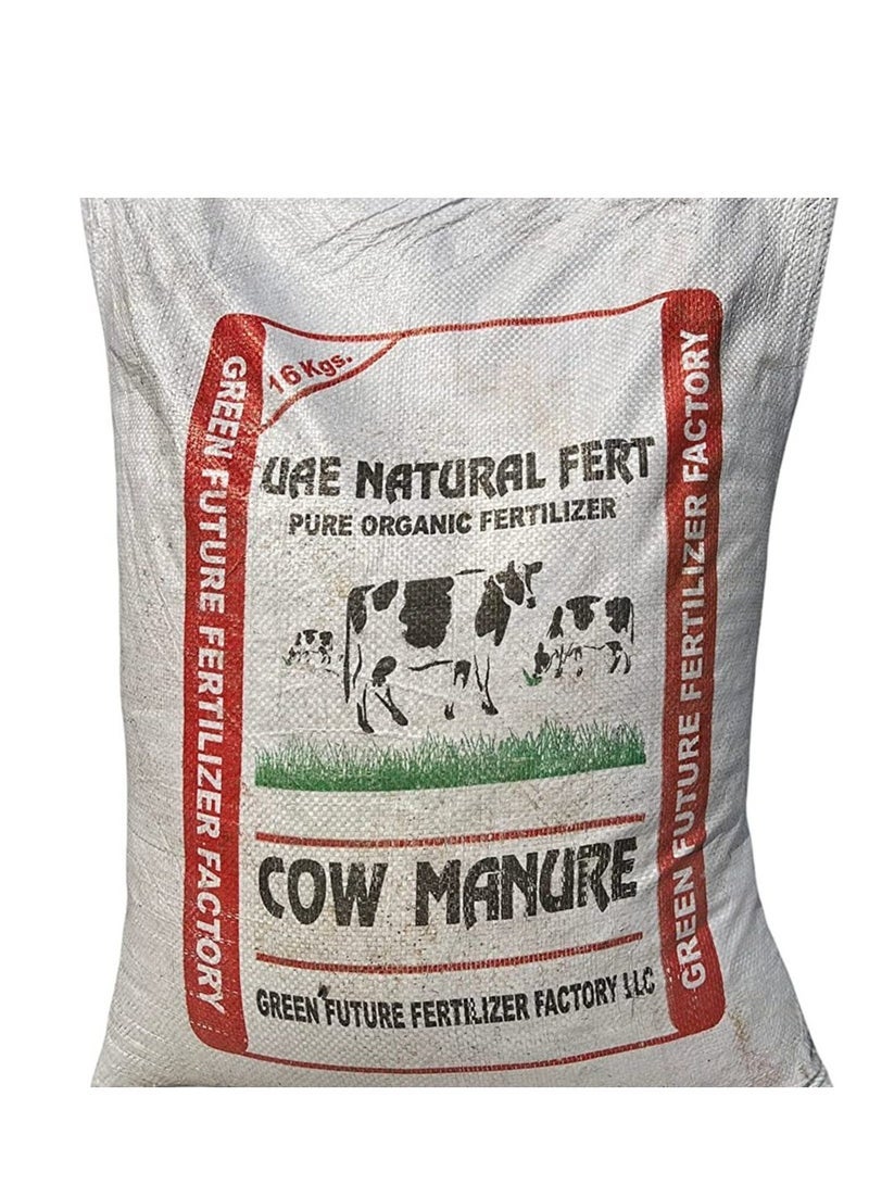 Green Future UAE Natural Organic Cow Manure Fertilizer 16 Kg Bag is a High Quality All Natural Fertilizer Designed to Enrich Soil and Support Healthy Plant Growth. - Image 1