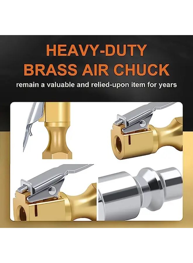 Heavy Duty Copper Tire Inflator Chuck Universal Fit 1pc Lock On Air Chuck - Image 5