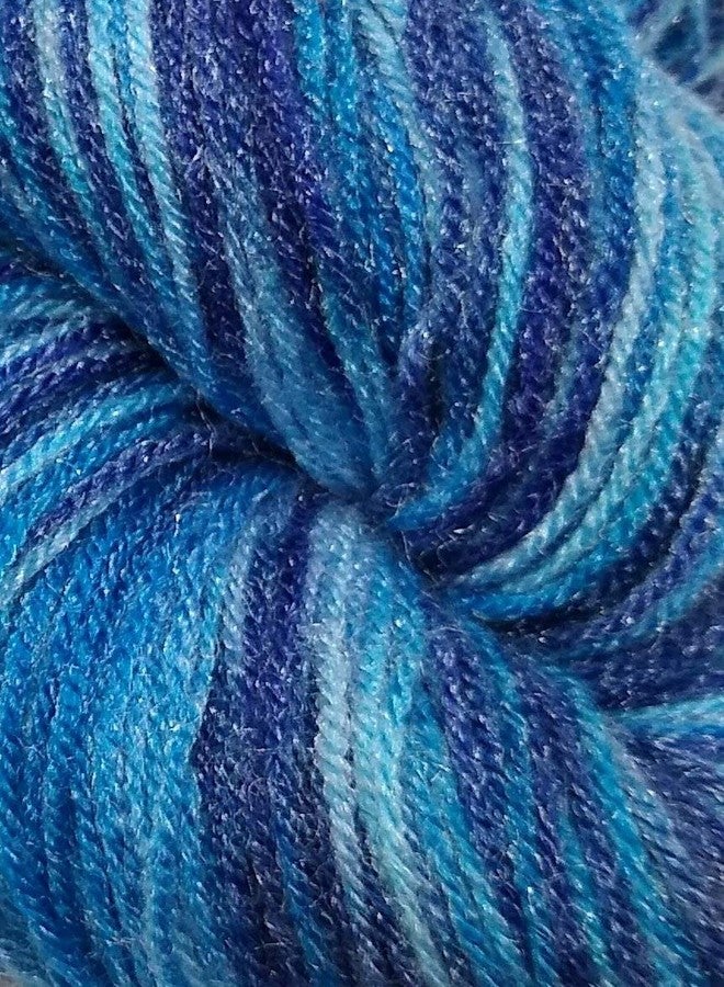Oswal Knitting Yarn Wool Multi Blue 400gm. Woolen Crochet Yarn Thread. Wool Yarn for Knitting. Woolen Thread. - Image 2