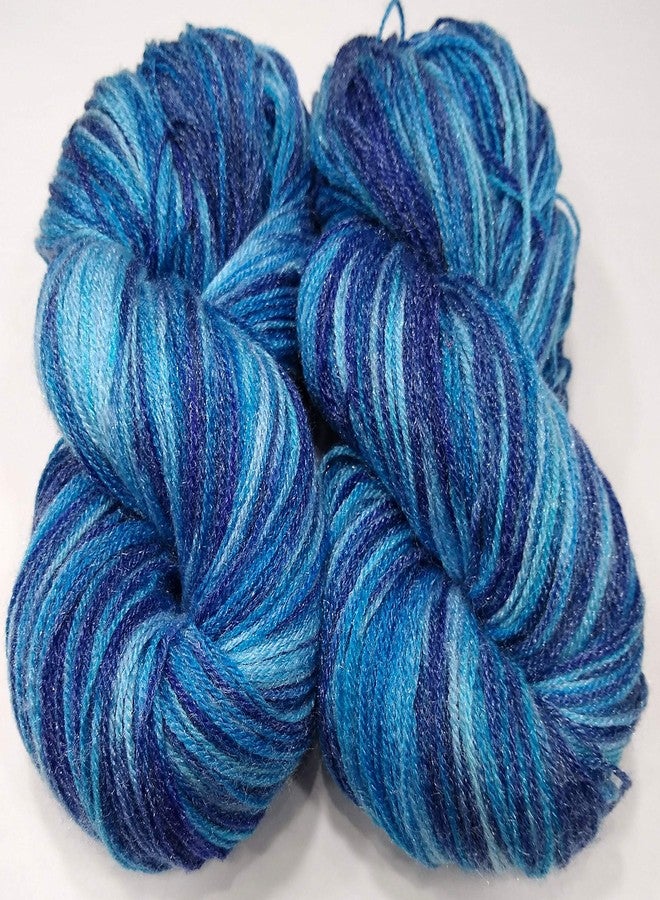 Oswal Knitting Yarn Wool Multi Blue 400gm. Woolen Crochet Yarn Thread. Wool Yarn for Knitting. Woolen Thread. - Image 1