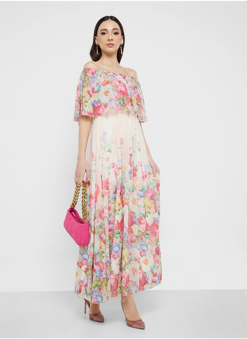 ايلا Off Shoulder Floral Print Dress