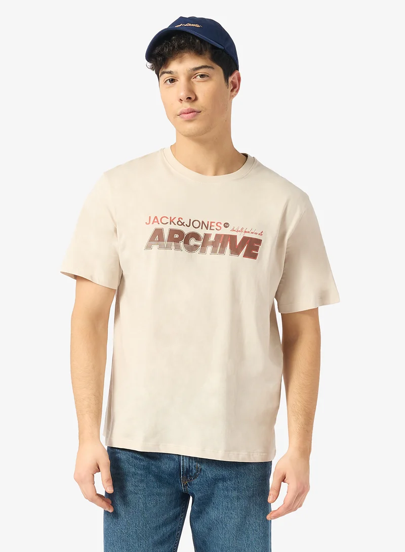 JACK & JONES Crew Neck Relaxed Fit T-Shirt