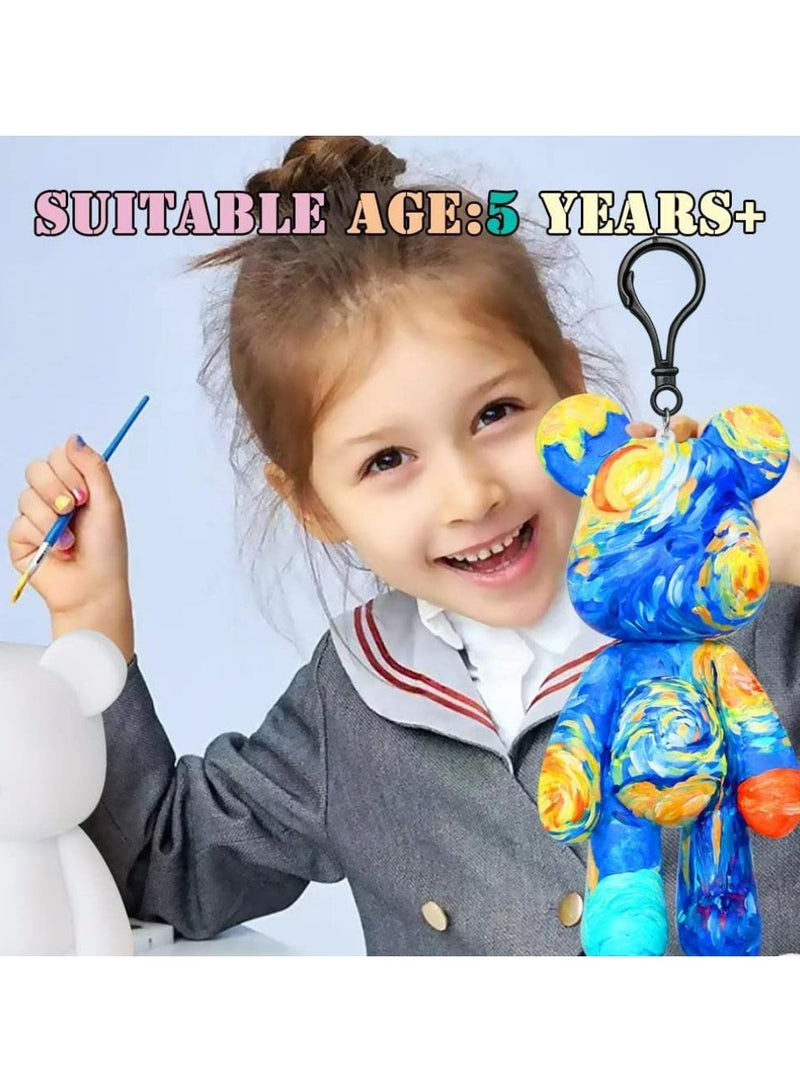 CMGTYYD. متوافق مع 6 عبوات من سلسلة مفاتيح الدب السائل DIY، سلسلة مفاتيح الدب السائل الفني DIY سلسلة مفاتيح الدب السائل DIY الدب الدب DIY الدب للرسم على الجدران DIY الرسم على الجدران DIY الدب السائل DIY الدب الأبيض DIY الدب الأبيض هدية نموذجية - Image 2