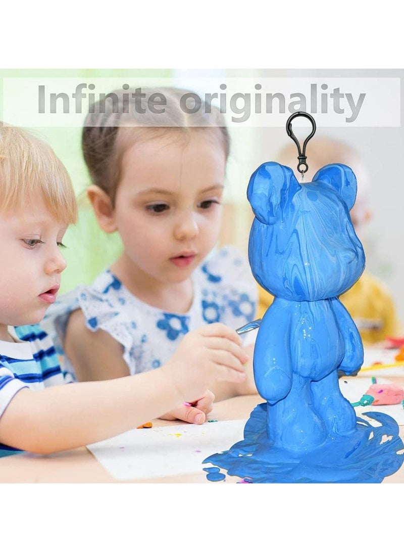 CMGTYYD. متوافق مع 6 عبوات من سلسلة مفاتيح الدب السائل DIY، سلسلة مفاتيح الدب السائل الفني DIY سلسلة مفاتيح الدب السائل DIY الدب الدب DIY الدب للرسم على الجدران DIY الرسم على الجدران DIY الدب السائل DIY الدب الأبيض DIY الدب الأبيض هدية نموذجية - Image 4