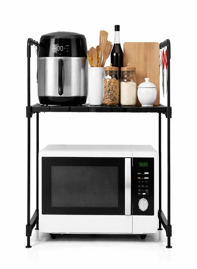 ADA Premium Oven Stand | Adjustable Multi-Tier Kitchen Organizer, Heavy Duty Microwave Rack with Storage Cabinet for Oven, Microwave & Small Appliances | Space Saving Kitchen Platform Stand - Black - Image 2