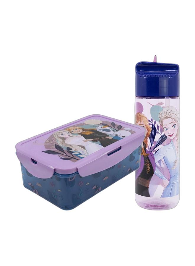 Disney Frozen 540ml Water Bottle + Lunch Box 1190 ml Combo Set for Kids  - Image 1