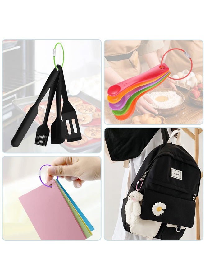 CooBigo 16 Pack Stainless Steel Loops 2mm Coated Wire Keychain Cable Large Keyrings 6 inch Key Chain for Luggage Tags, Key Tags, Keyrings, Kitchen Utensils, Duster-Assorted Colors - Image 4