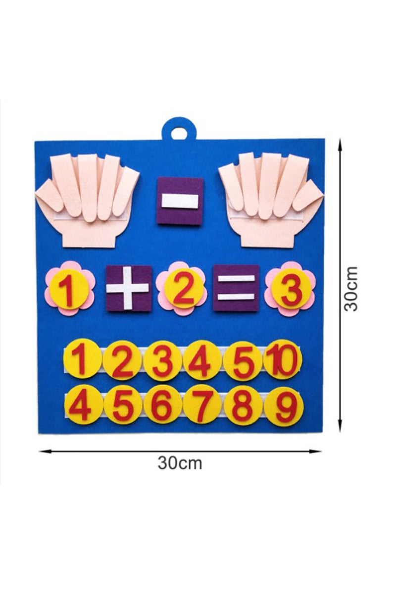 blue Kids Montessori Toys Felt Finger Numbers Math Toy Children Counting Early Learning Educational