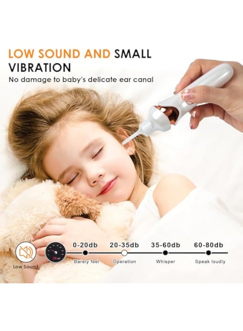 Earwax Remover Suction with LED Light, Electric Ear Cleaner Suction Painless and Safe, with USB Data Cable, Replacement Spoons and Cleaning Brush, for Adults and Toddlers - Image 4