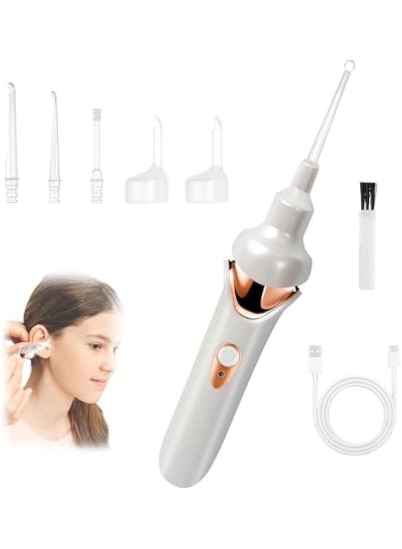Earwax Remover Suction with LED Light, Electric Ear Cleaner Suction Painless and Safe, with USB Data Cable, Replacement Spoons and Cleaning Brush, for Adults and Toddlers - Image 1