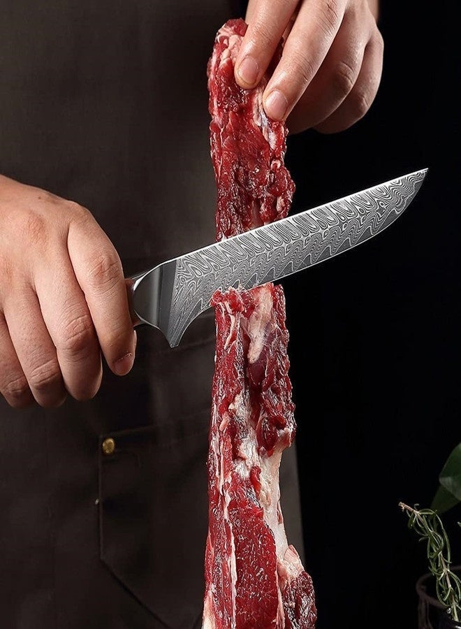 أوساويك سكين نزع العظم، سكين المطبخ الدمشقي، سكين نزع العظم الياباني، سكاكين الشيف Vg10 من دمشق، أدوات الطبخ، مقبض أذن البحر - Image 5