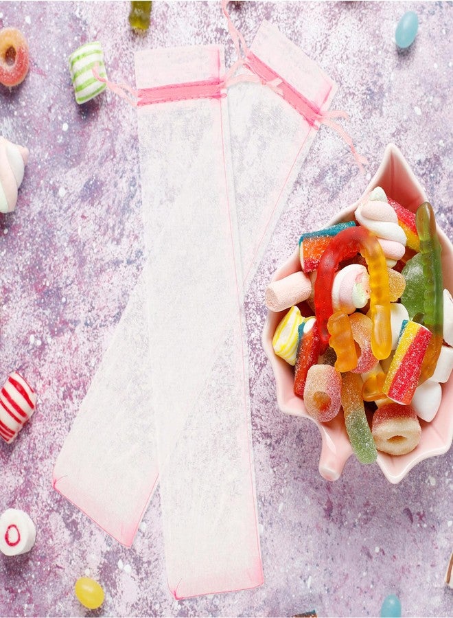 سولوستر مجموعة سولستري من 50 كيسًا من الأورجانزا برباط، مثالية لتزيين مراوح اليد القابلة للطي، وحفلات الزفاف، وتوزيعات الحلوى والألعاب، وتوزيعات الهدايا. - Image 5