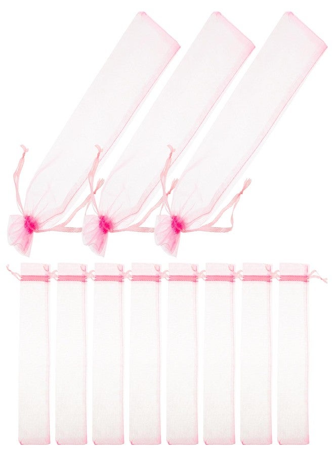 سولوستر مجموعة سولستري من 50 كيسًا من الأورجانزا برباط، مثالية لتزيين مراوح اليد القابلة للطي، وحفلات الزفاف، وتوزيعات الحلوى والألعاب، وتوزيعات الهدايا. - Image 1