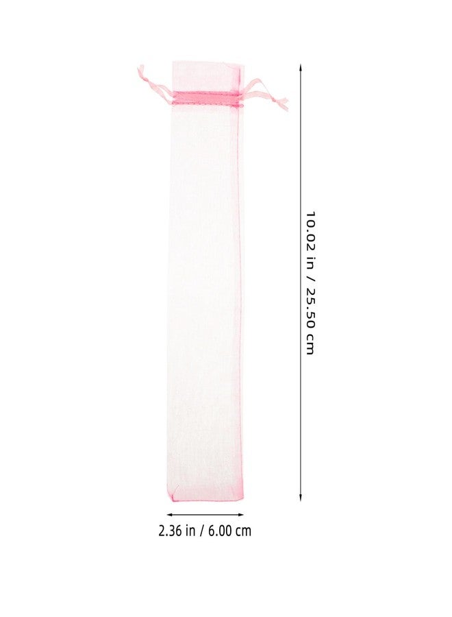 سولوستر مجموعة سولستري من 50 كيسًا من الأورجانزا برباط، مثالية لتزيين مراوح اليد القابلة للطي، وحفلات الزفاف، وتوزيعات الحلوى والألعاب، وتوزيعات الهدايا. - Image 4