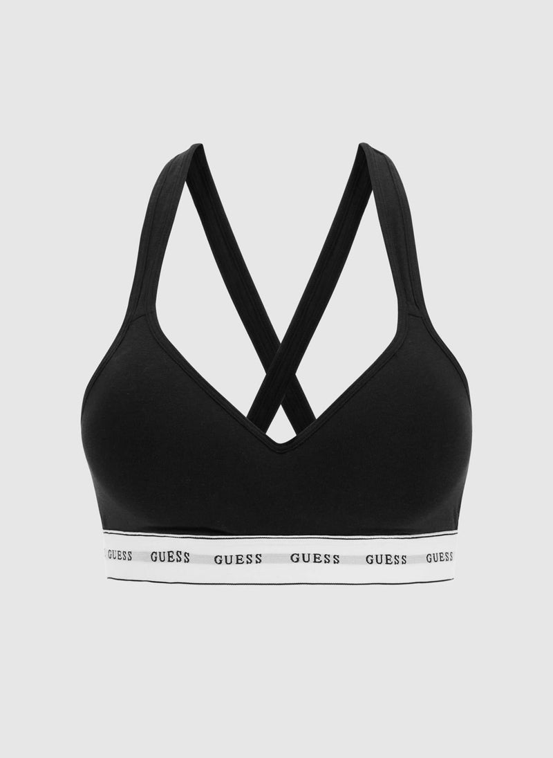 GUESS Cross Back Logo Bra  - Image 5