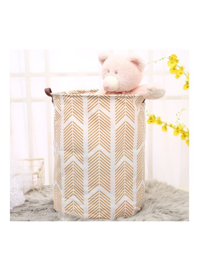 NIBEMINENT Arrow Printed Rounded Storage Basket White/Orange 40x50centimeter - Image 2